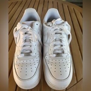 Nike Air Force 1 - white/white. Size 11 tennis shoe.